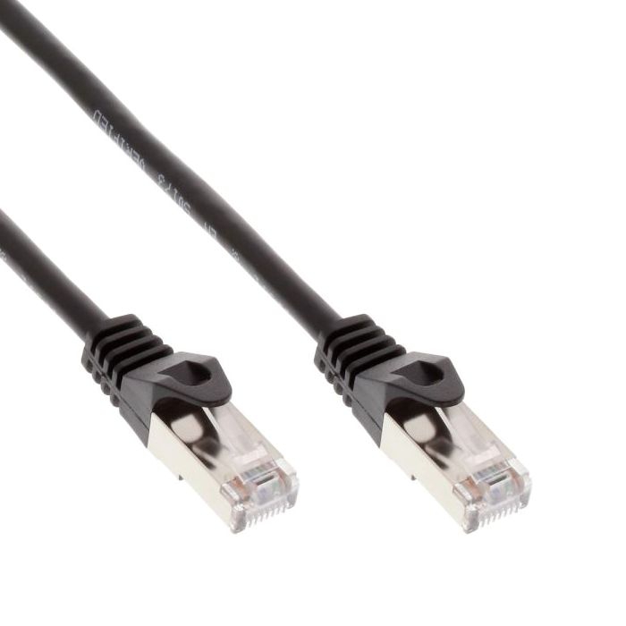 Ethernet patch cable CAT5e 50cm BLACK