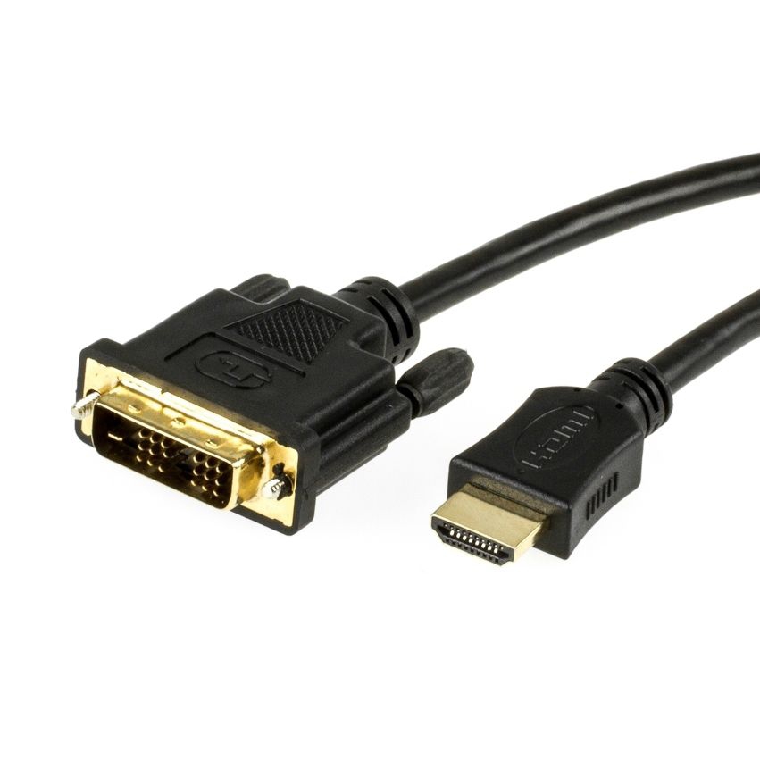 HDMI to DVI adapter cable, DVI plug type 18+1, 2m