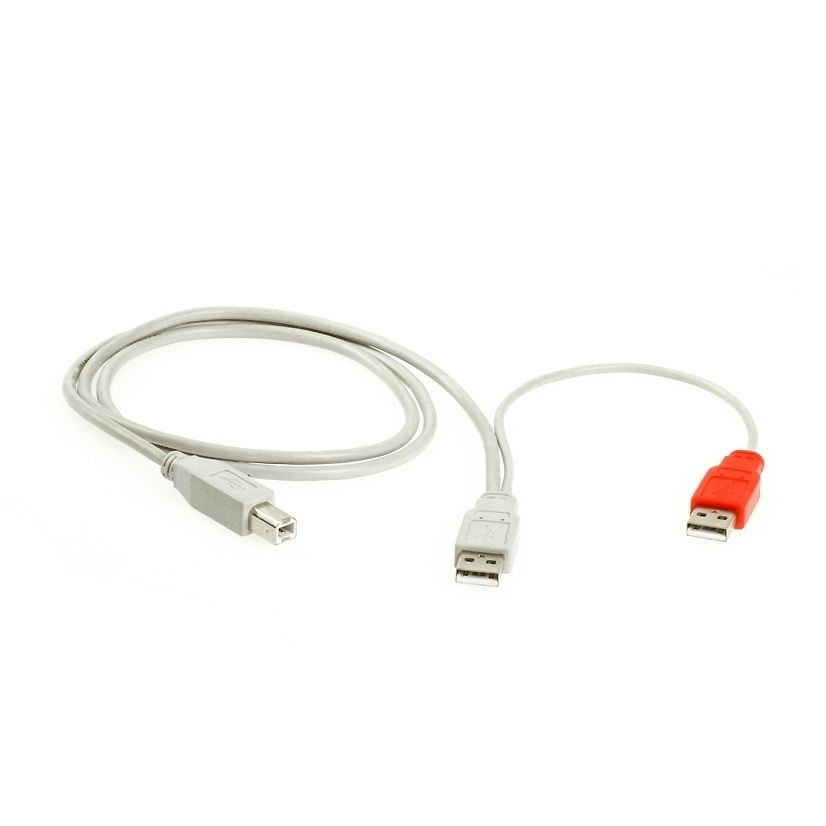USB DUAL power Y cable 2xA 1xB plug 1m
