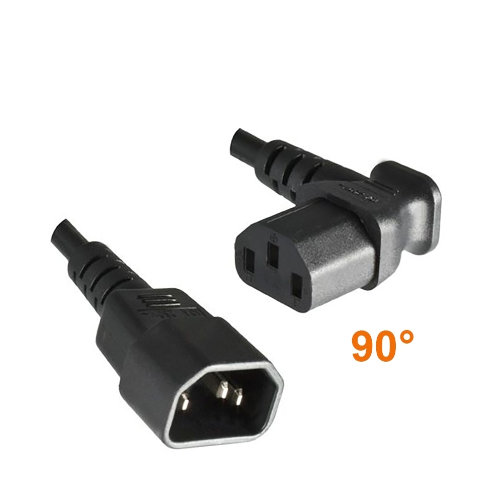 Power cord extension cable C13 angled to C14 180cm