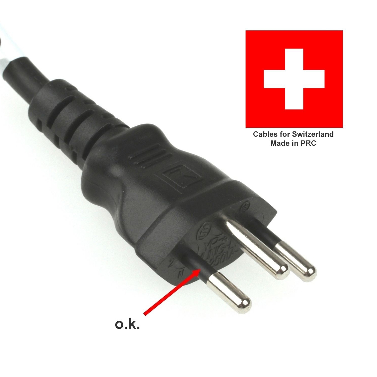Power cord Power cable SWISS SWITZERLAND 1m
