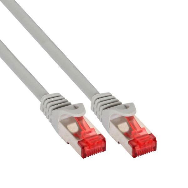 Cat.6 patch cable PREMIUM quality S/FTP (PIMF) 250Mhz grey 25cm