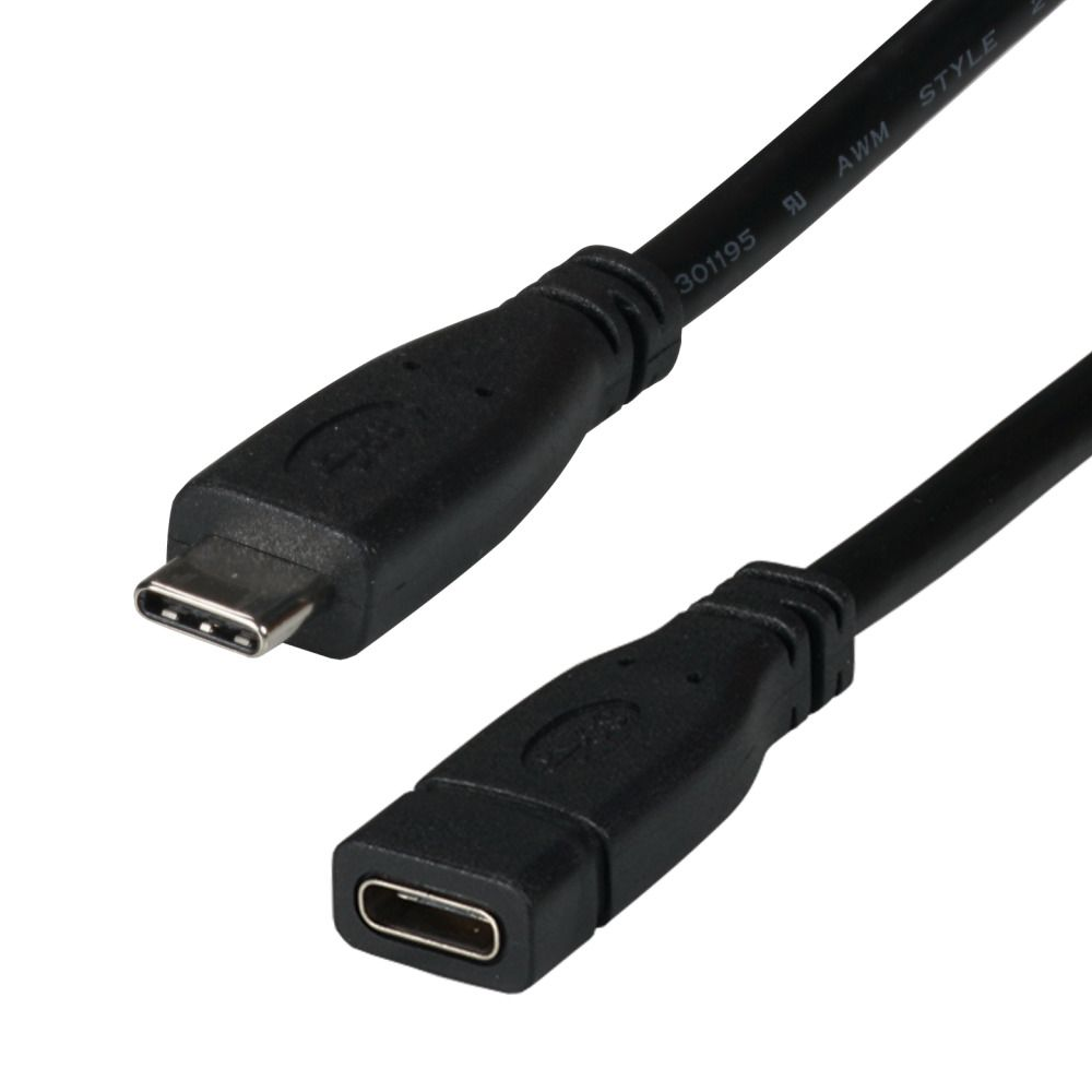 USB extension cable Type-C™ male-female, 10Gbps, 3A, 20cm