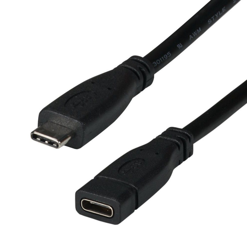 USB extension cable Type-C™ male-female, 10Gbps, 3A, 20cm USB extension cable Type-C™ male-female, 10Gbps, 3A, 20cm
