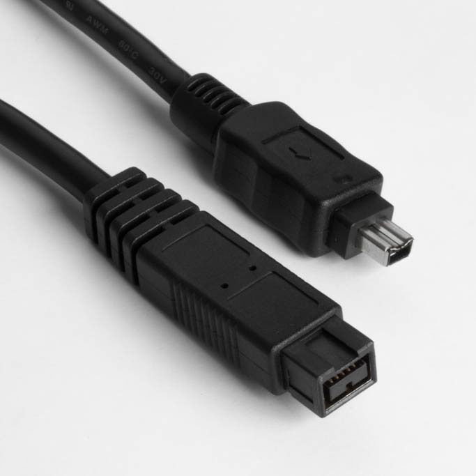 Firewire 800-400 cable 9-to-4 BLACK 450cm
