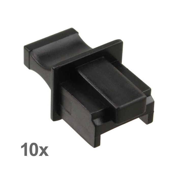 Dust protection caps for RJ45 female BLACK, bag with 10pcs