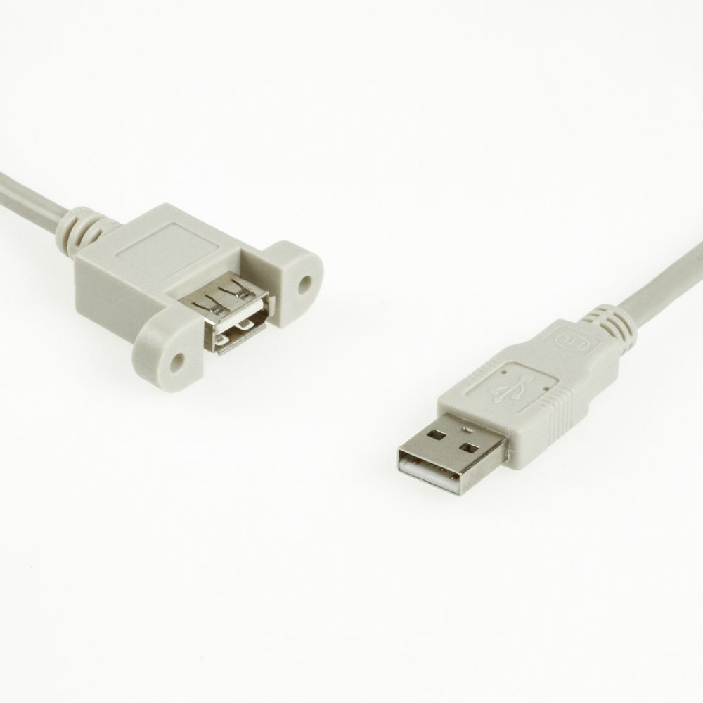 Mountable USB cable A-female to A-male 35cm (without screws)