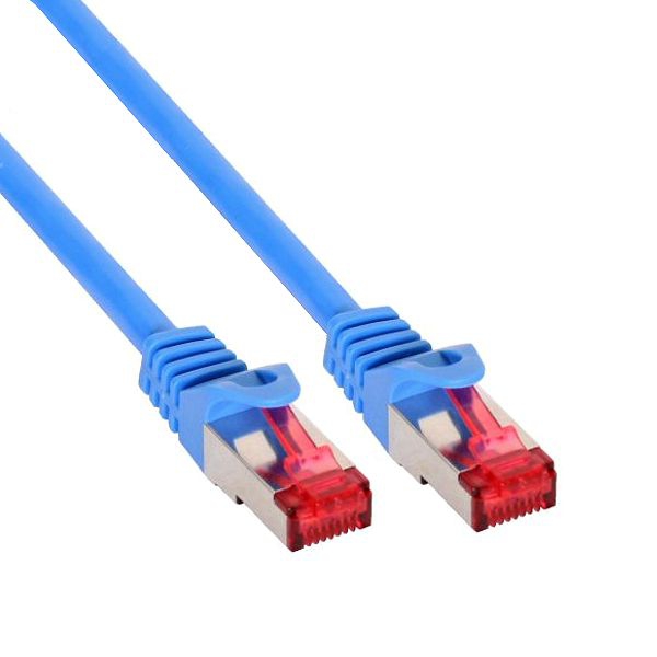 Cat.6 patch cable PREMIUM quality S/FTP (PIMF) blue 25cm