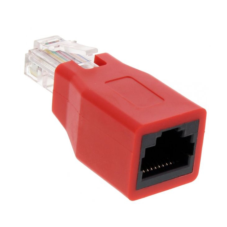 Crossover adapter for Ethernet network RJ45