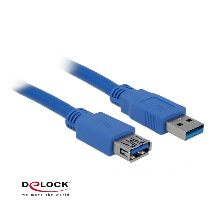 USB 3.0 extension cable A male to A female 2m blue USB 3.0 extension cable A male to A female 2m blue