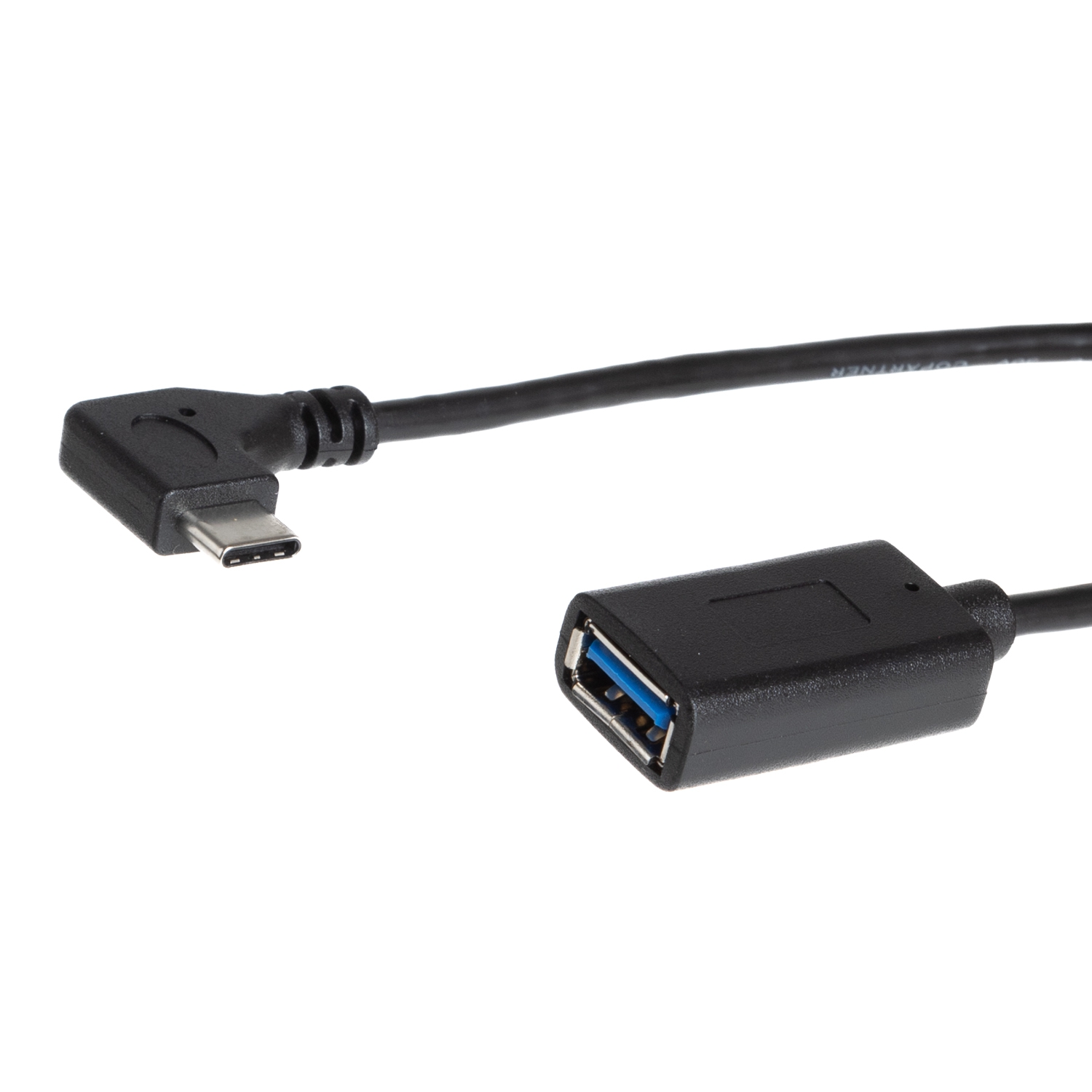Cable USB 3.1 Type-C™ male angled to USB 3.0 A female 50cm