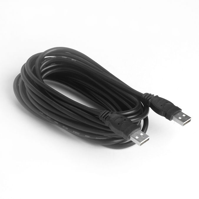 Special USB 2.0 cable with 2x plug USB A male 5m black