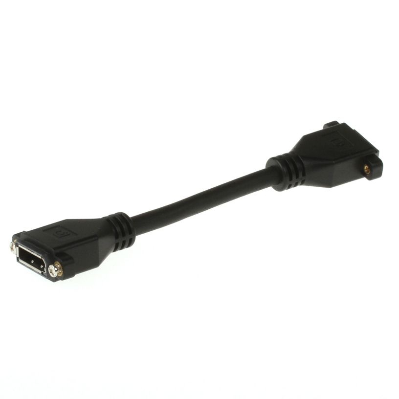 DisplayPort mounting adapter, cable solution, with screws, 20cm