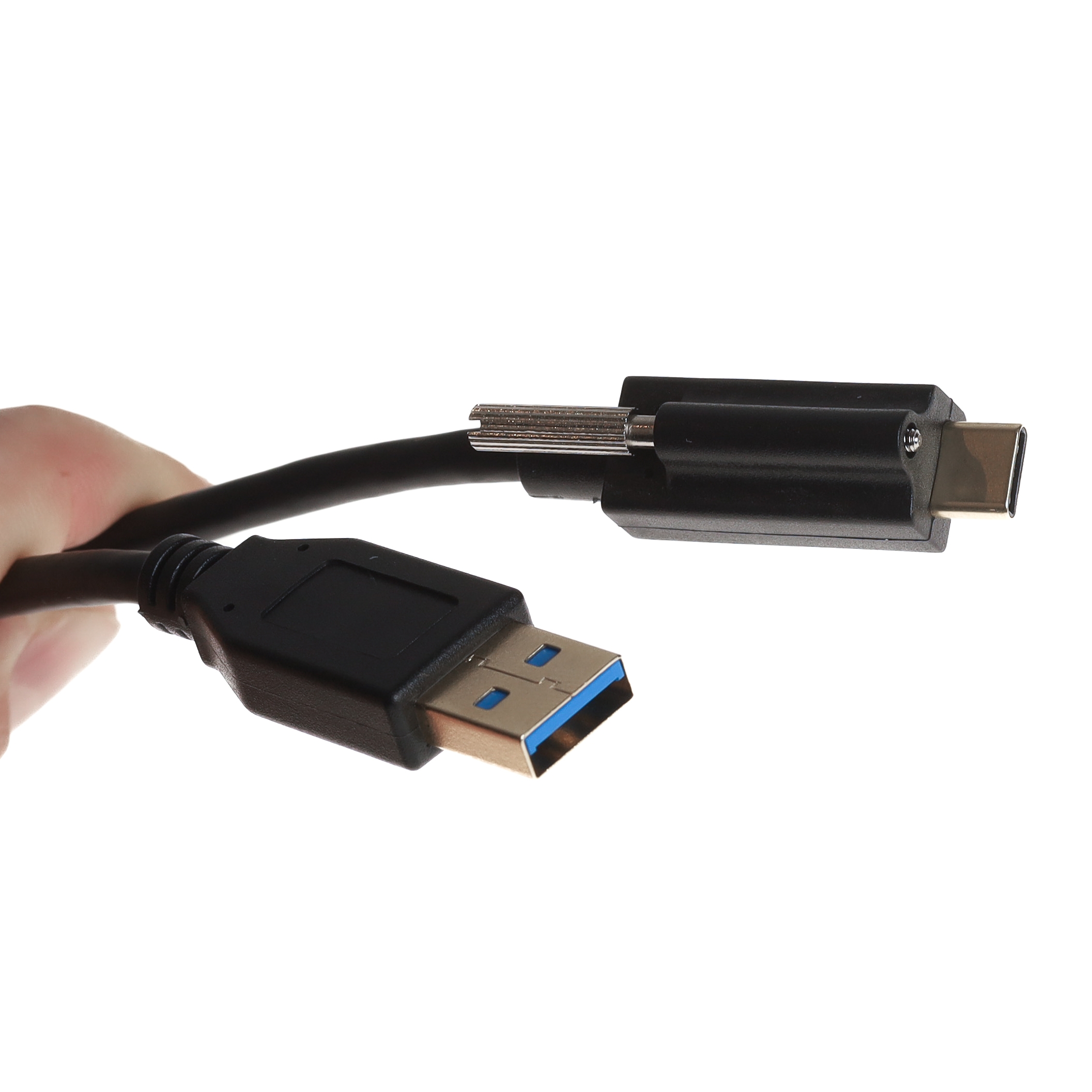 USB 10 Gbps Cable Type-A male to USB Type-C™ male with screw on top 1 m