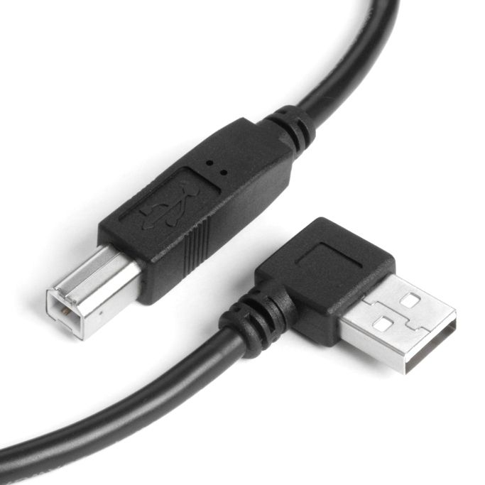USB cable plug A right angled LEFT 5m