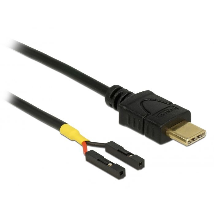 Cable USB Type-C™ male to 2 x pin header female for power 20cm