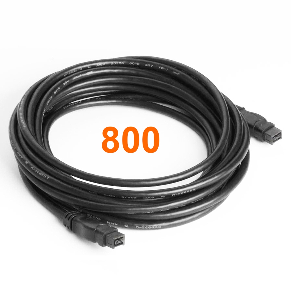 Firewire 800 cable 9-to-9 pin 5m BLACK Firewire 800 cable 9-to-9 pin 5m BLACK