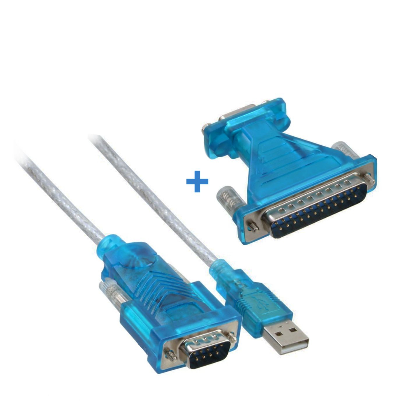 USB serial adapter cable for RS-232 with FTDI chip, USB 2.0, 180cm
