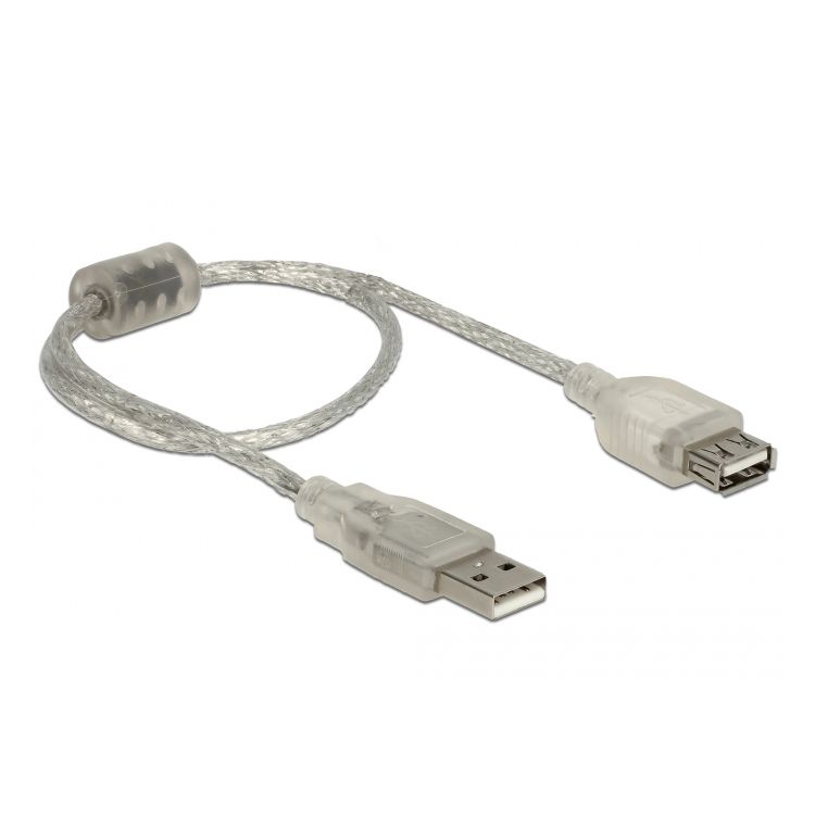 Short USB 2.0 extension cable AA FERRITE CORE 30cm