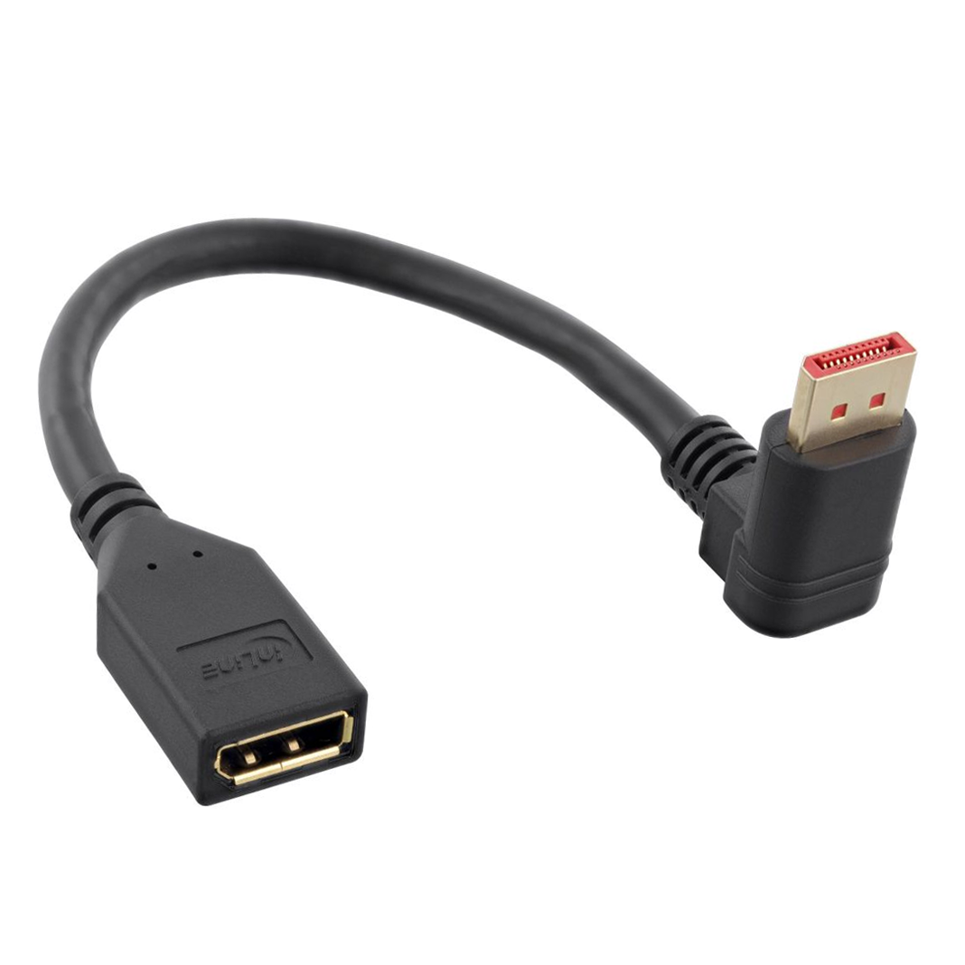 DisplayPort™ extension, 90° ANGLED DOWN plug, 15cm DisplayPort™ extension, 90° ANGLED DOWN plug, 15cm