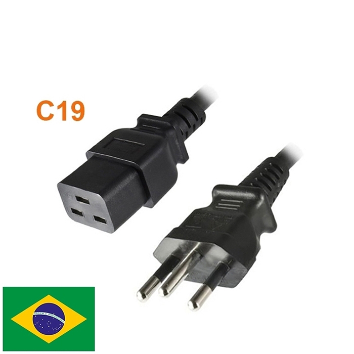 C19 power cord for Brazil 2.5m