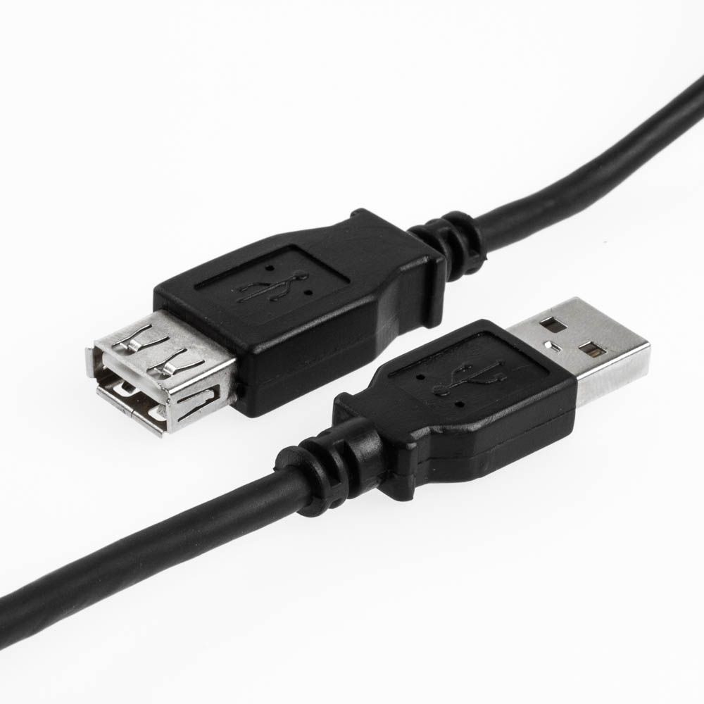 USB extension cable AA male-female 60cm BLACK
