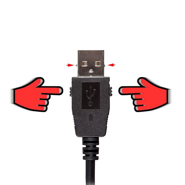 Special USB 2.0 cable with 2x plug USB A male LOCKING TYPE 1m