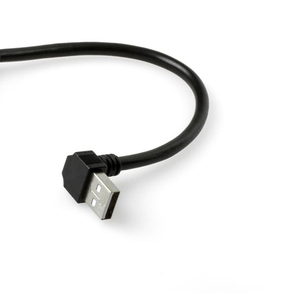 USB cable with right angled plug A 90° UP to B straight 1m