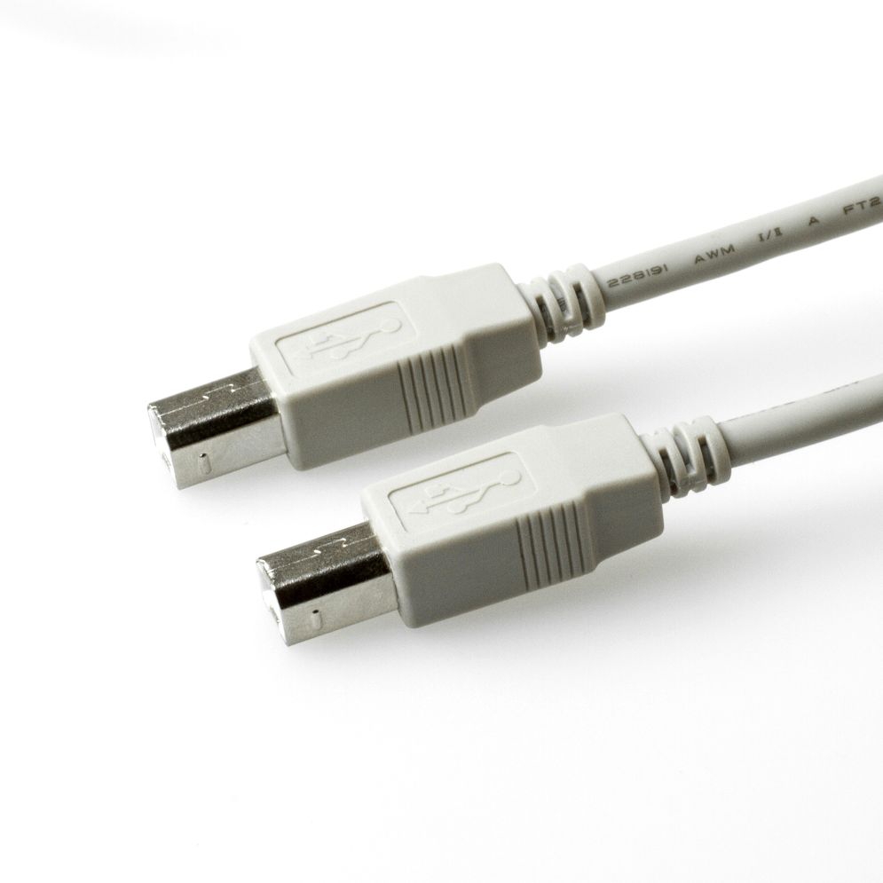 USB 2.0 special cable with 2x USB B plug male 1m