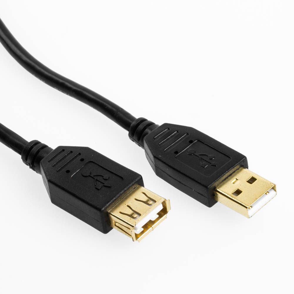 USB 2.0 extension cable AA male-female 50cm BLACK