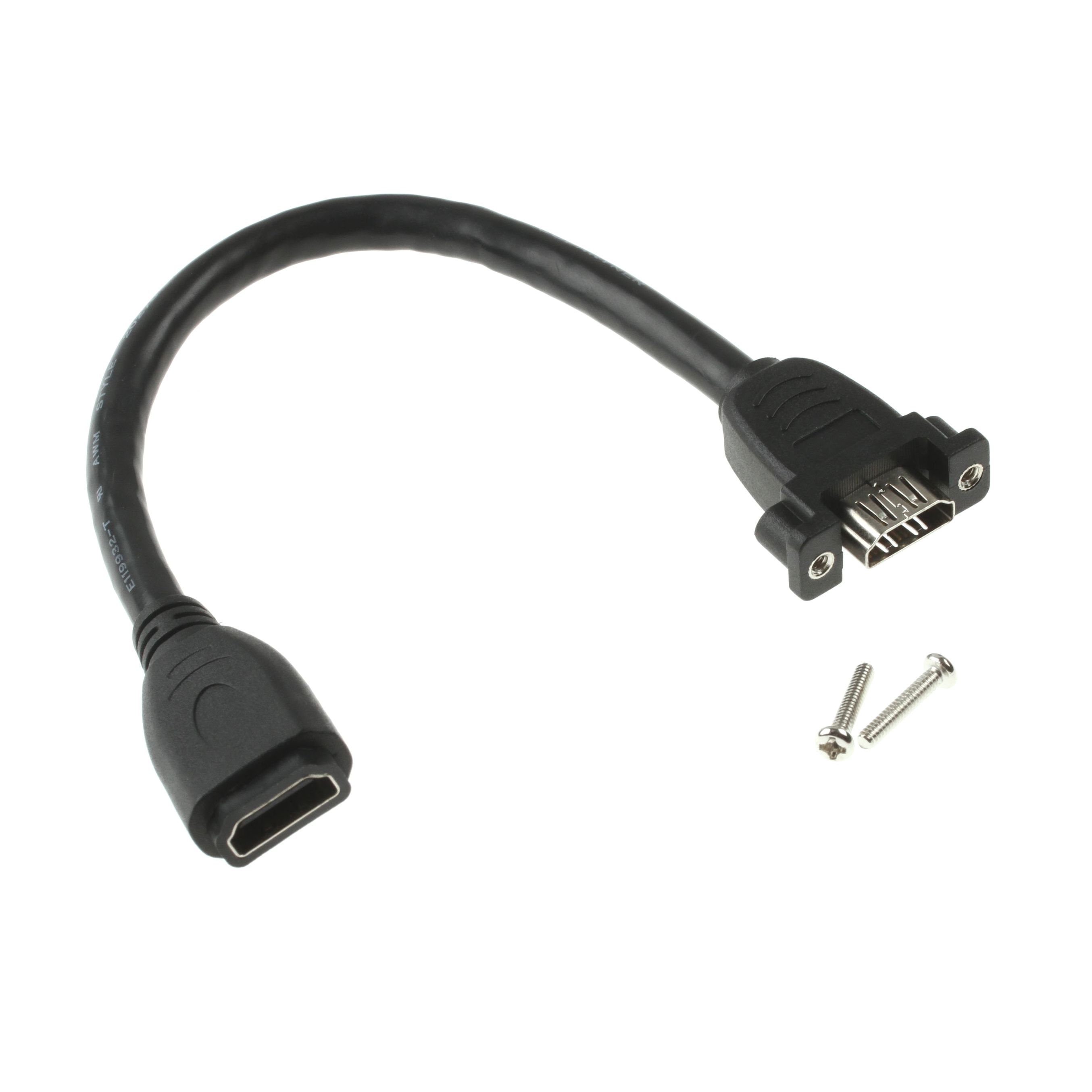 HDMI mounting cable 2x HDMI A female short cable 20cm HDMI mounting cable 2x HDMI A female short cable 20cm