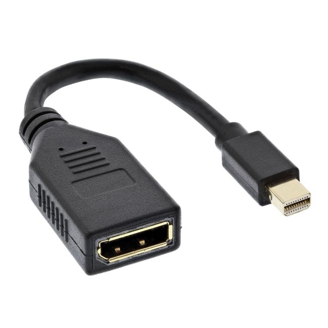 Adapter cable Mini DisplayPort male to DisplayPort female 15cm