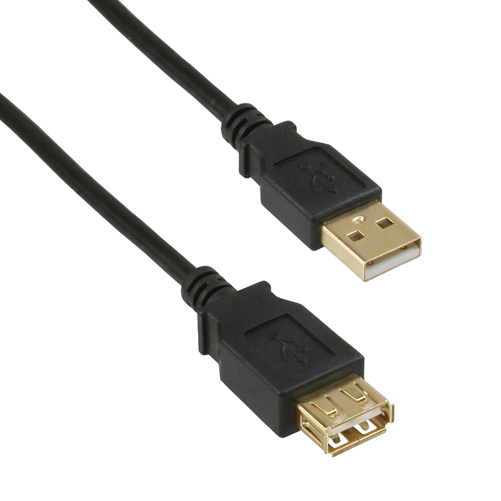 USB 2.0 extension cable AA male-female 50cm BLACK USB 2.0 extension cable AA male-female 50cm BLACK