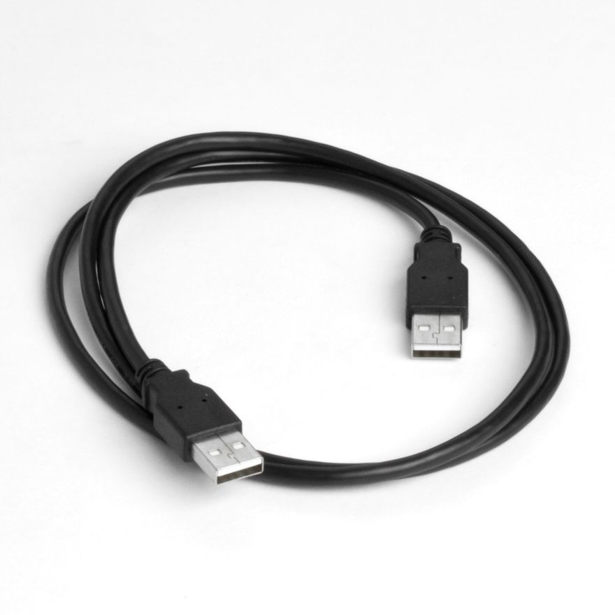 Special USB 2.0 cable with 2x plug USB A male 1m BLACK