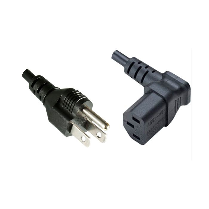 Power cord USA Canada with C13 angled UP 180cm