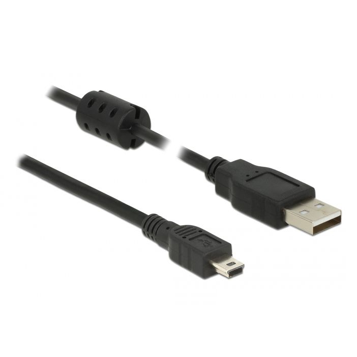 USB 2.0 cable A to Mini B with ferrit core 70cm