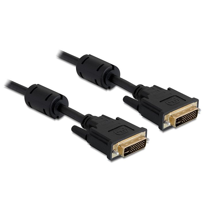 DVI-I cable digital + analog, 2x DVI 24+5 male 3m