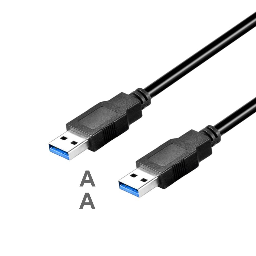 Special USB 3.0 cable with 2x A plug male 5m BLACK