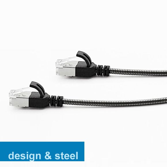 HORXX Cat.6A patch cable steel-armoured + test protocol, 25cm