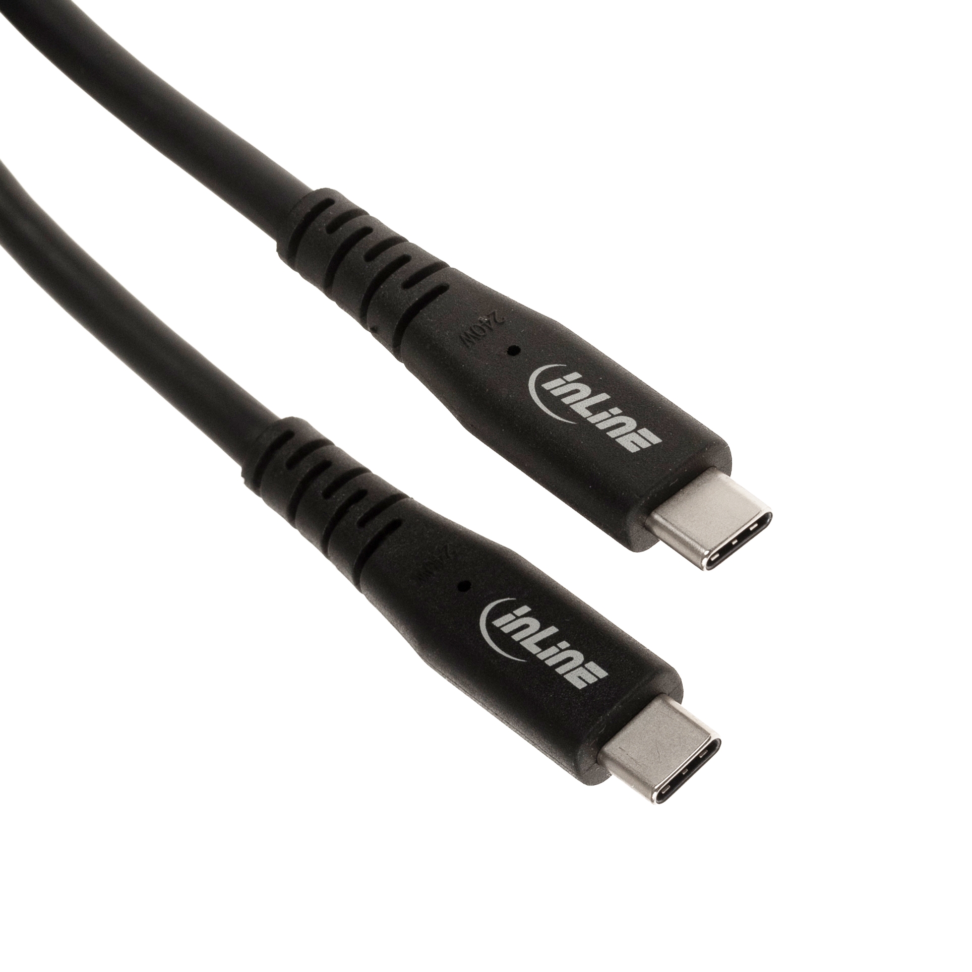USB 4.0 cable, 2x Type-C™ male, 40 Gbps, 240 watts, 8K, TPE, 50cm