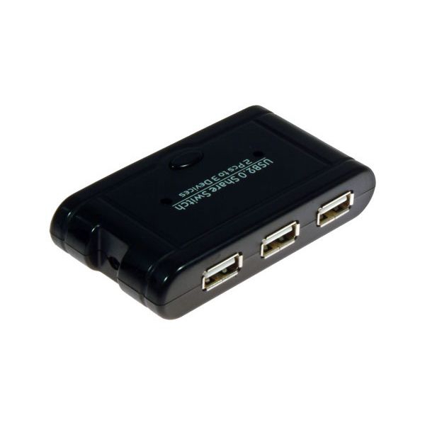 USB switching HUB type 2-to-3 (2 PCs share 3 USB devices), USB 2.0 compatible