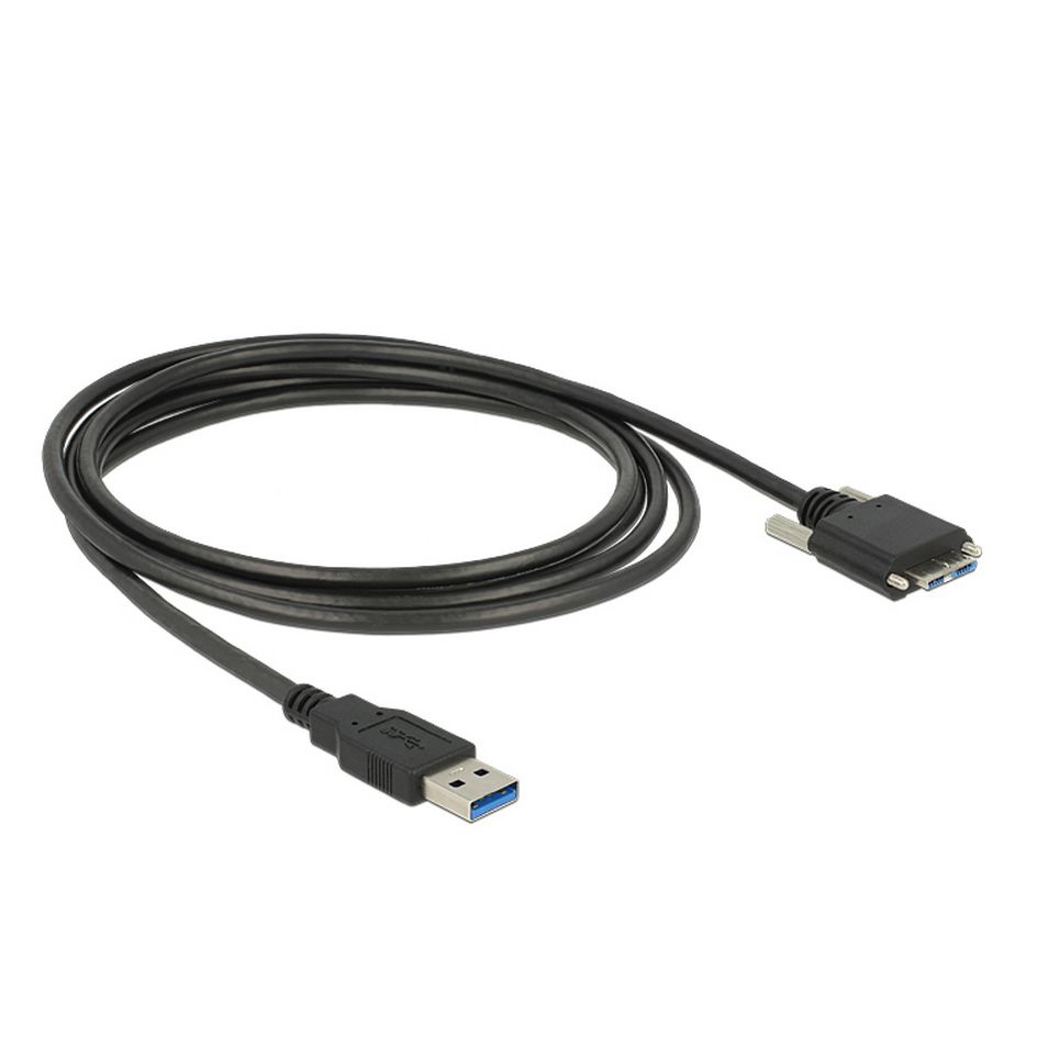 USB 3.0 cable A to MICRO B with screws 3m