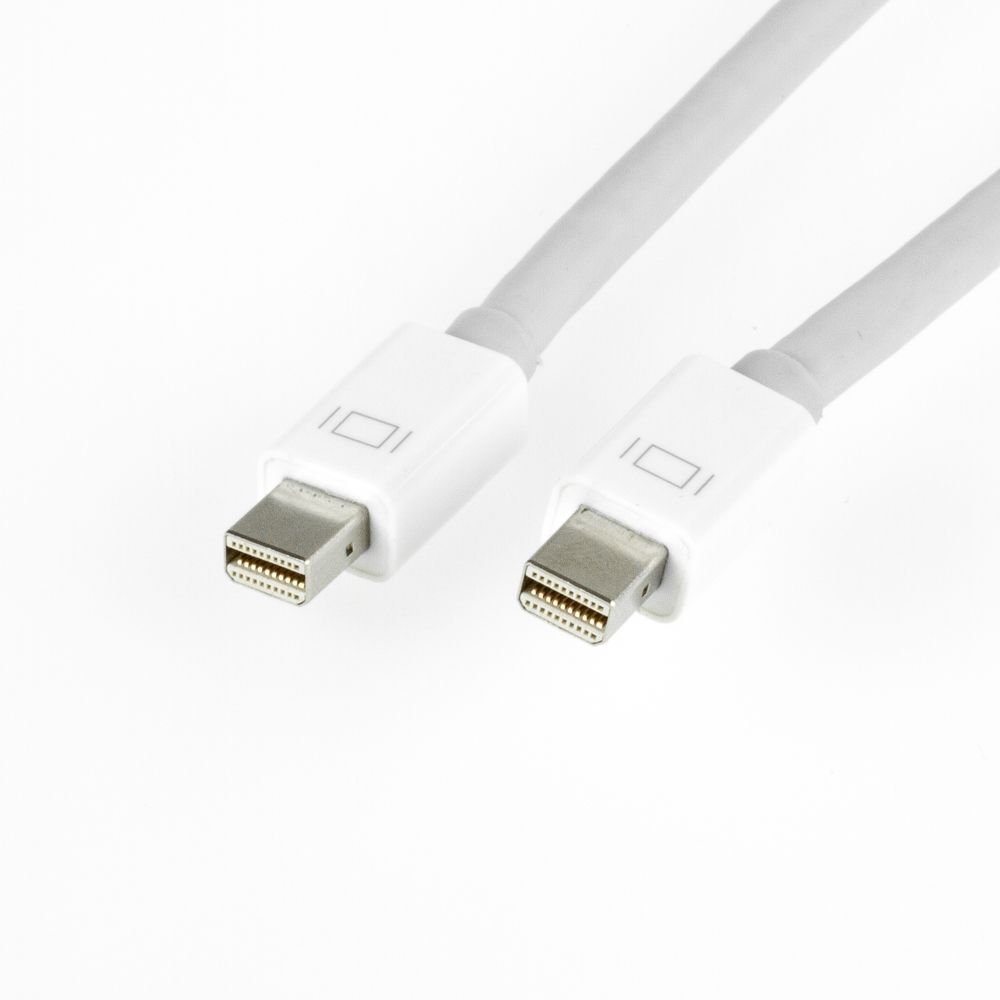 Mini DisplayPort cable male-male WHITE 2m