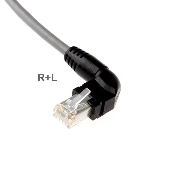 Ethernet plug RJ45 angled right or left HIROSE Cat.6A