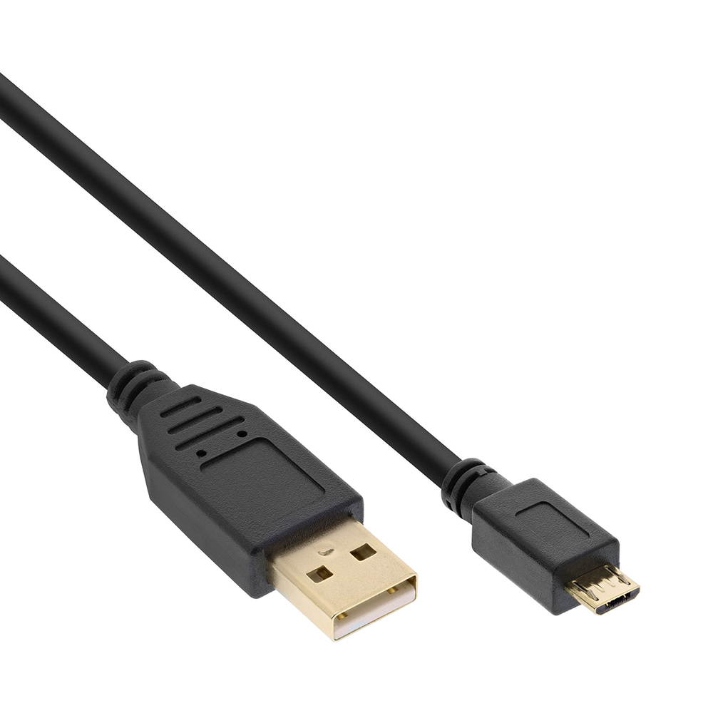 MICRO USB 2.0 cable, plug USB A to Micro B, 30cm