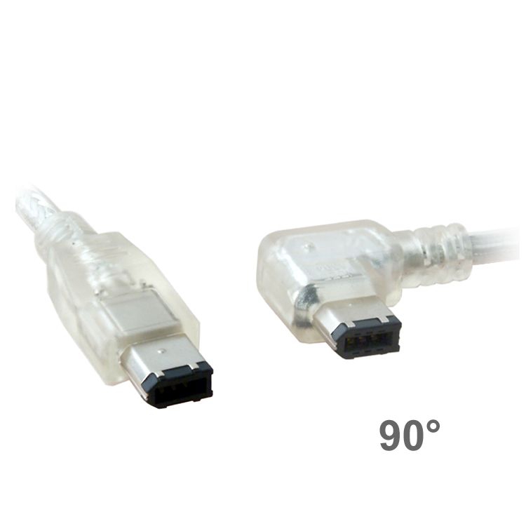 Firewire cable 6-to-6 1x right angled LEFT 3m