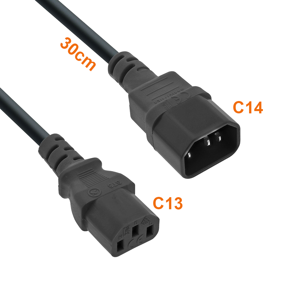 Power cord extension cable C13 to C14 30cm