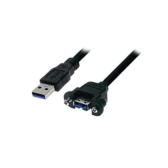 Mountable USB 3.0 cable A female with screws to A male 2m (screw spacing 25mm)