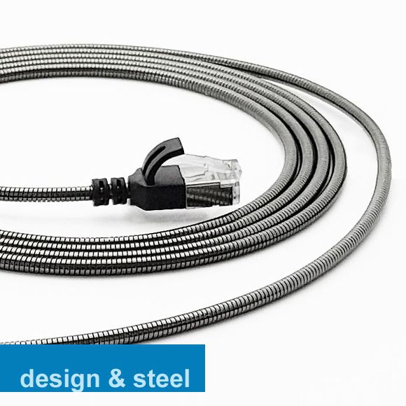 HORXX Cat.6A patch cable steel-armoured + test protocol, 50cm