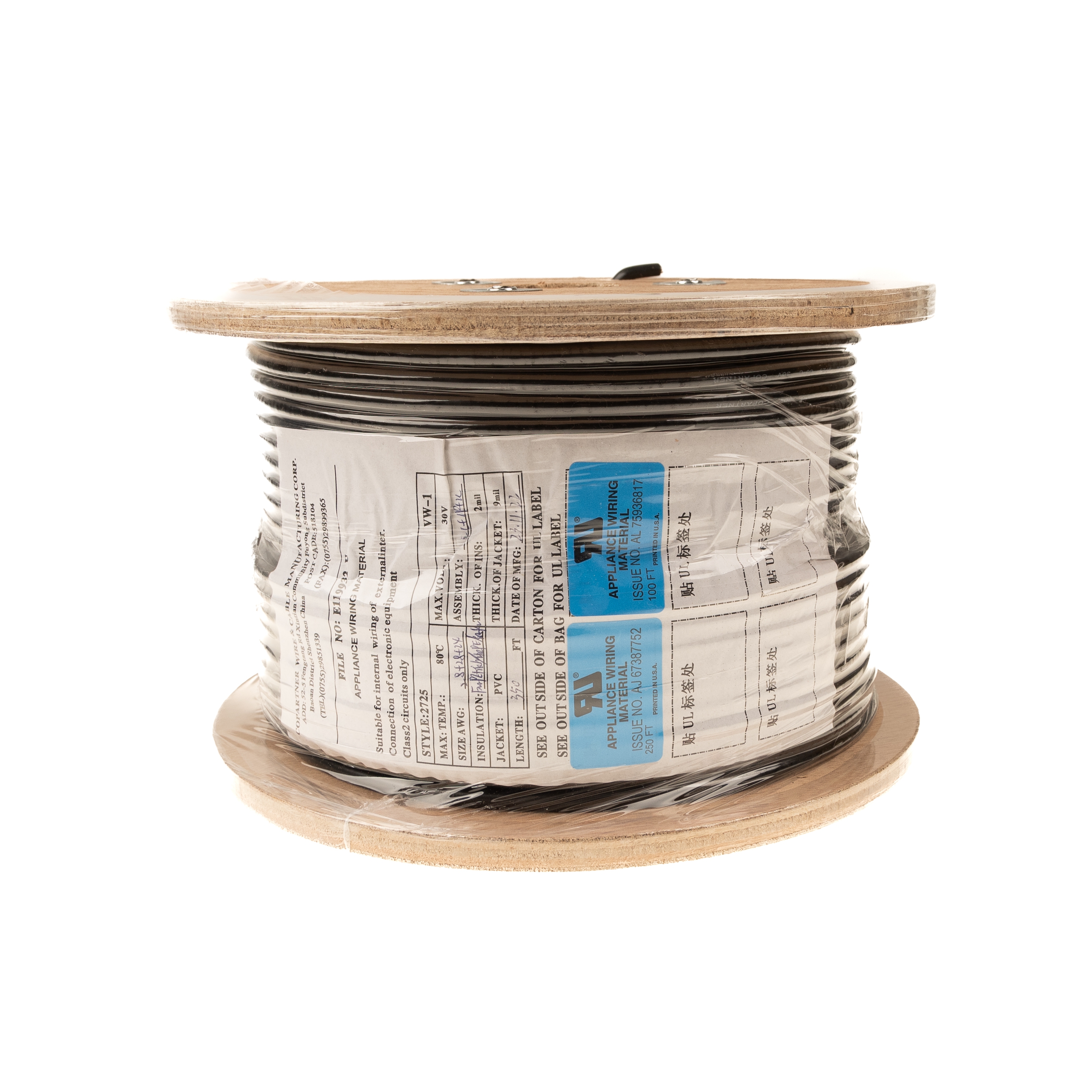 USB 3.0 cable material, roll with 100m, Premium Quality, UL, Copartner, black